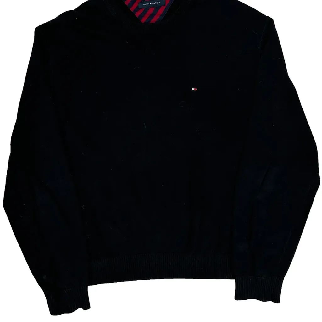Tommy Hilfiger Jumper - XL Black Cotton - Image 5