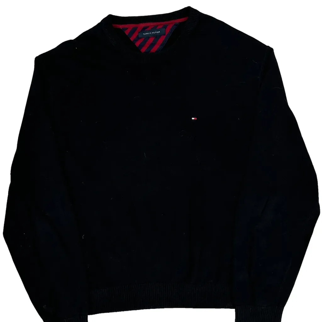 Tommy Hilfiger Jumper - XL Black Cotton - Image 6
