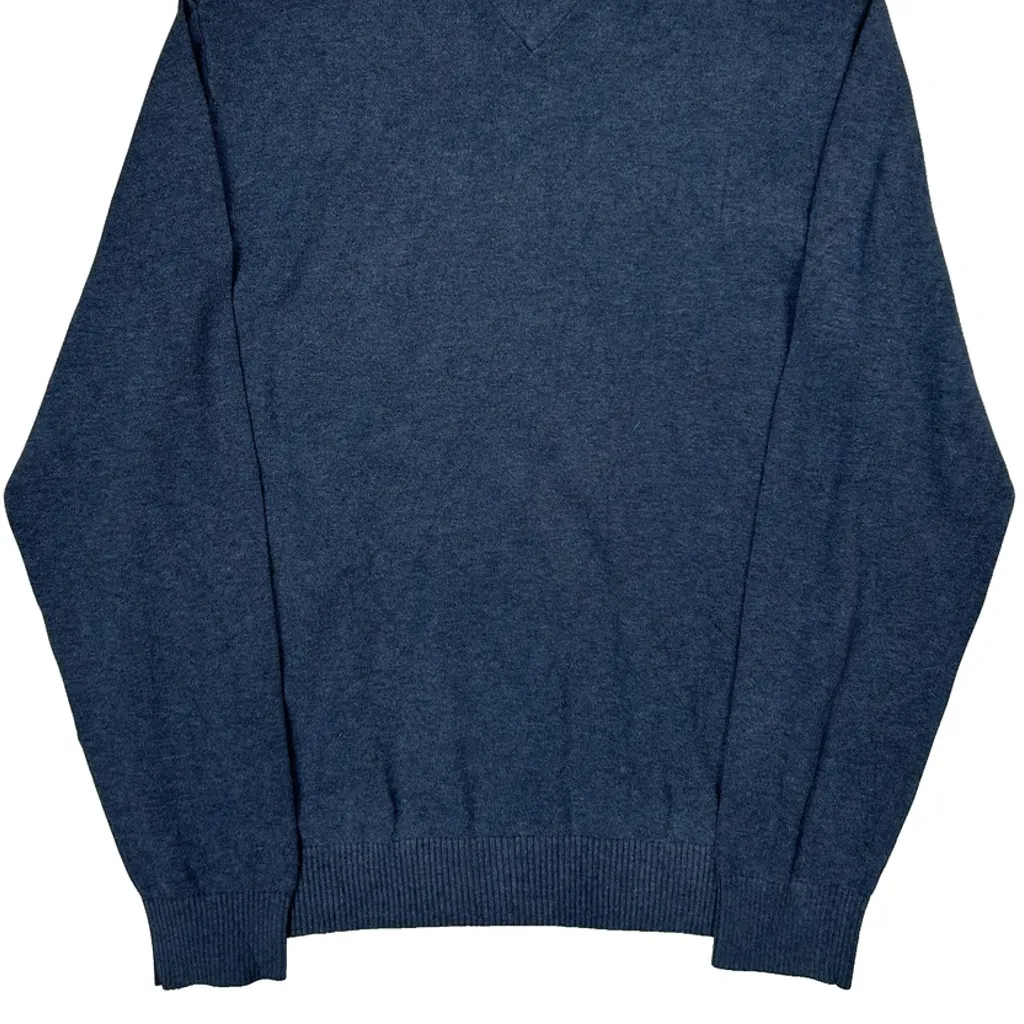 Tommy Hilfiger Argyle Jumper - Large Blue Cotton - Image 6