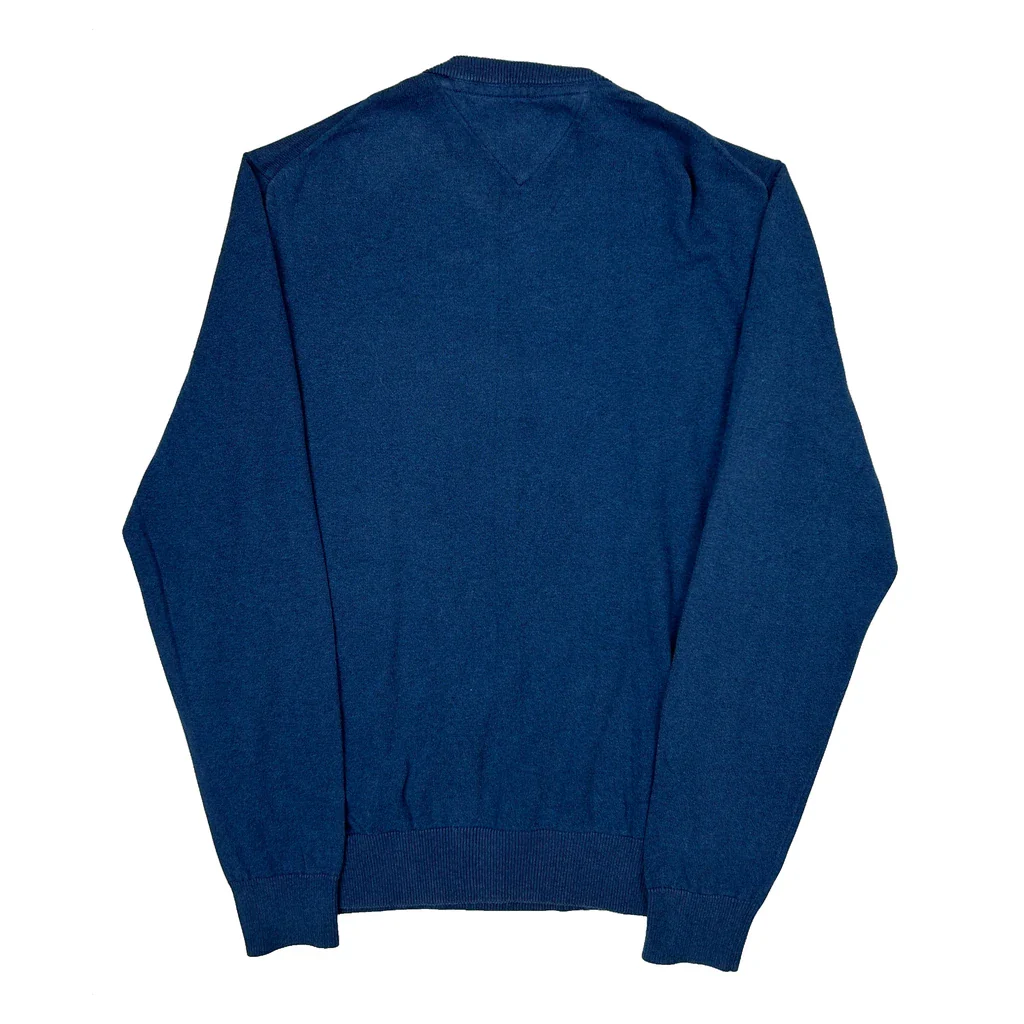 Tommy Hilfiger Jumper - Large Blue Cotton - Image 2
