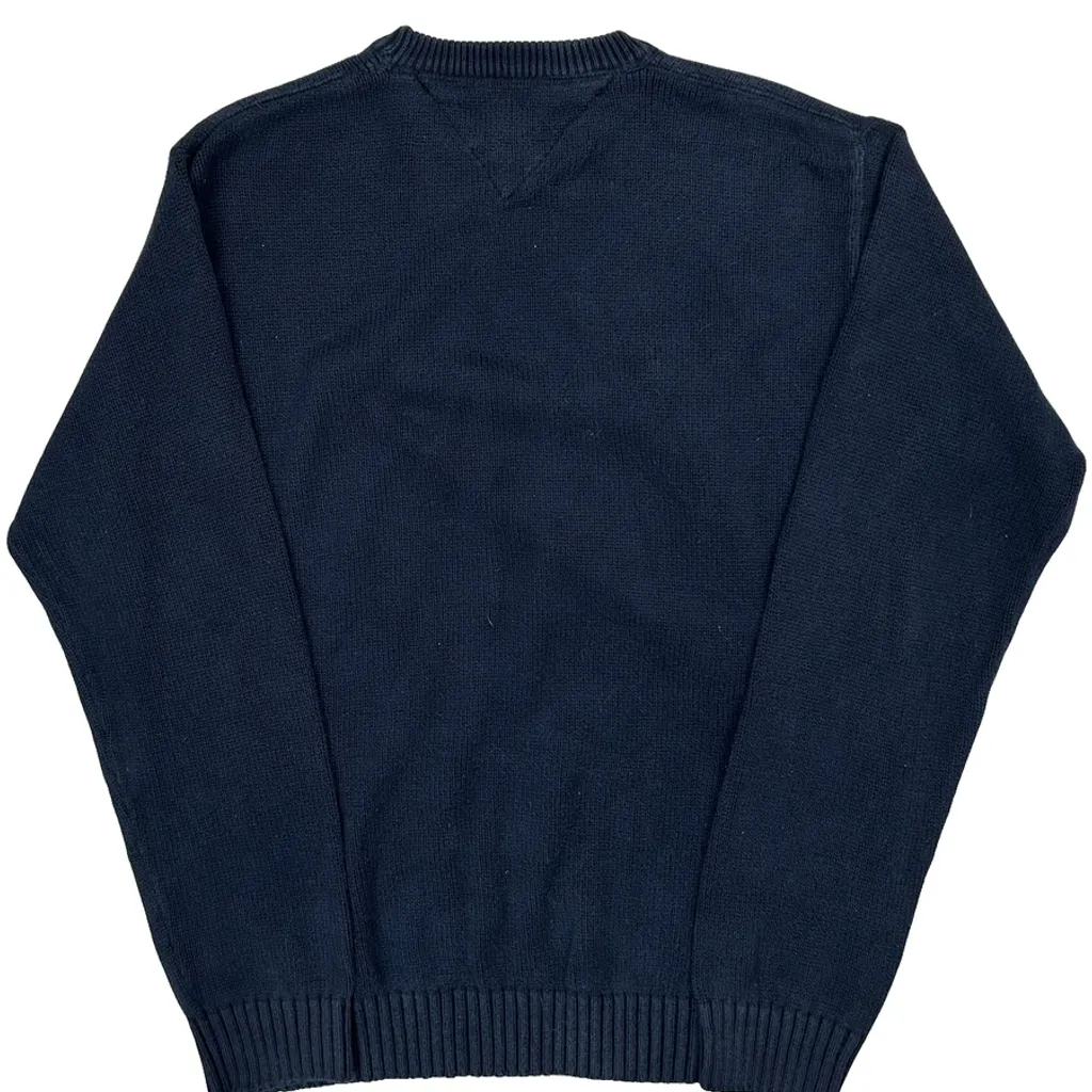 Tommy Hilfiger Jumper - Large Blue Cotton - Image 7