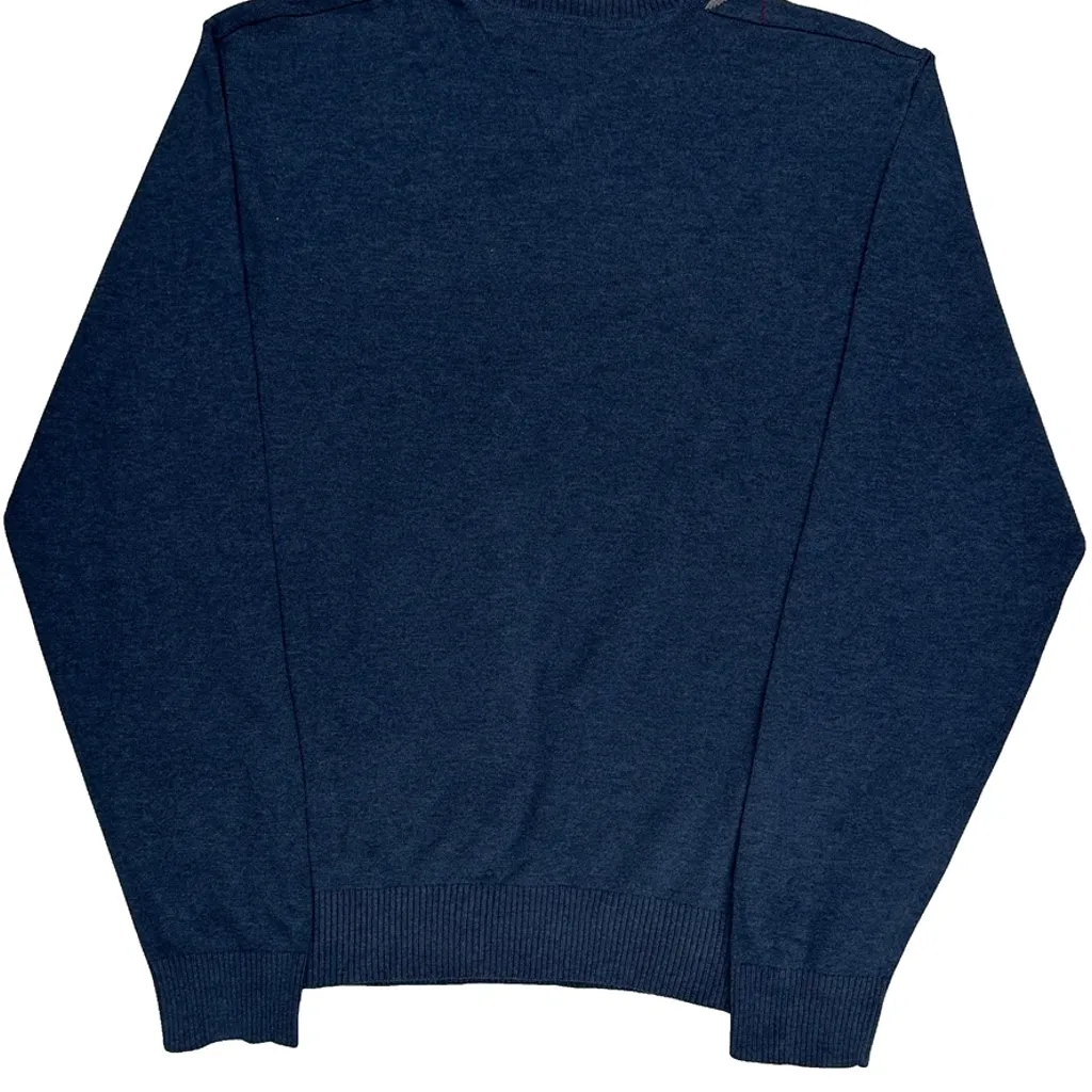 Tommy Hilfiger Argyle Jumper - Large Blue Cotton - Image 6