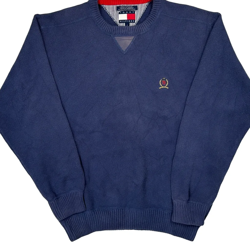 Tommy Hilfiger Jumper - Small Blue Cotton - Image 4