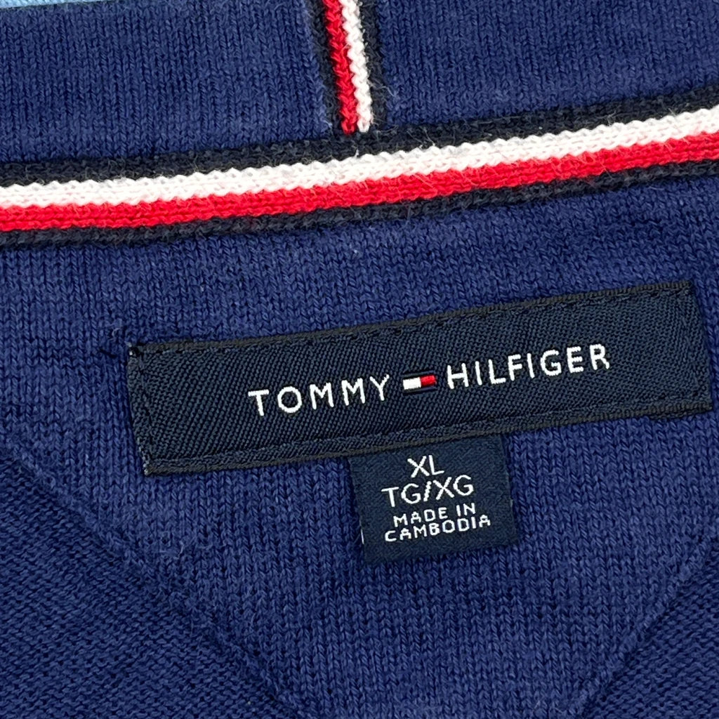 Tommy Hilfiger Striped Jumper - XL Blue Cotton - Image 3