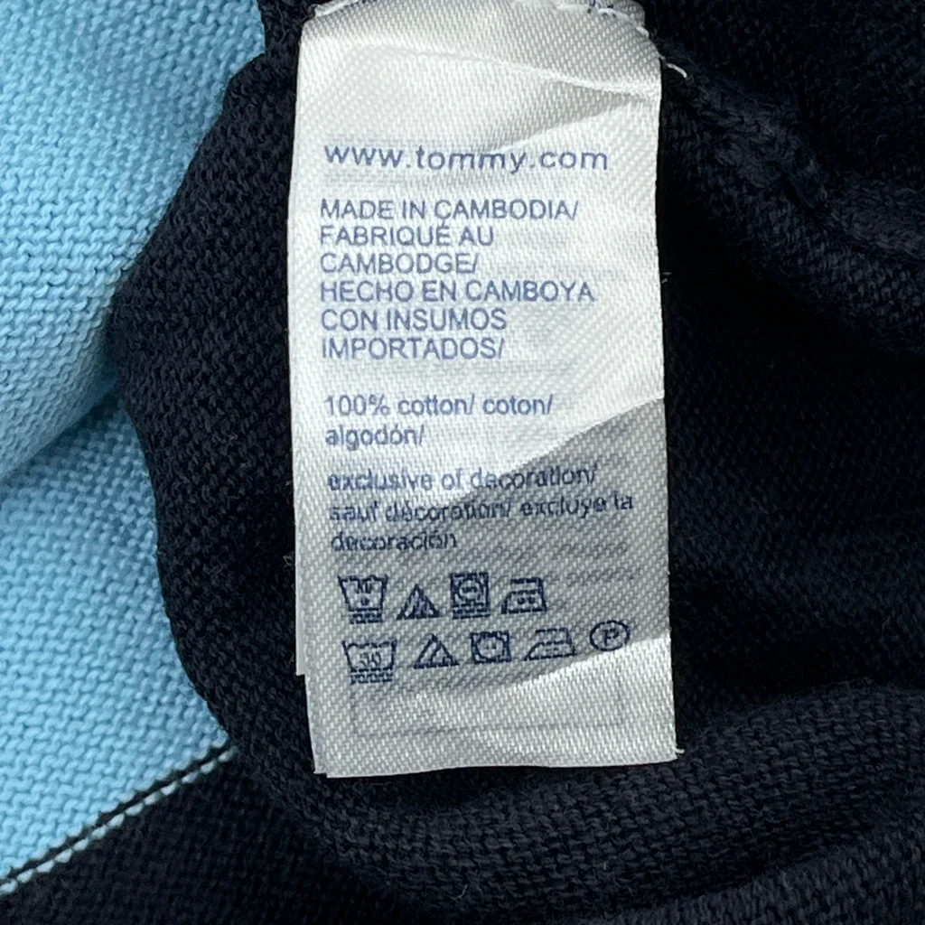 Tommy Hilfiger Striped Jumper - XL Blue Cotton - Image 4