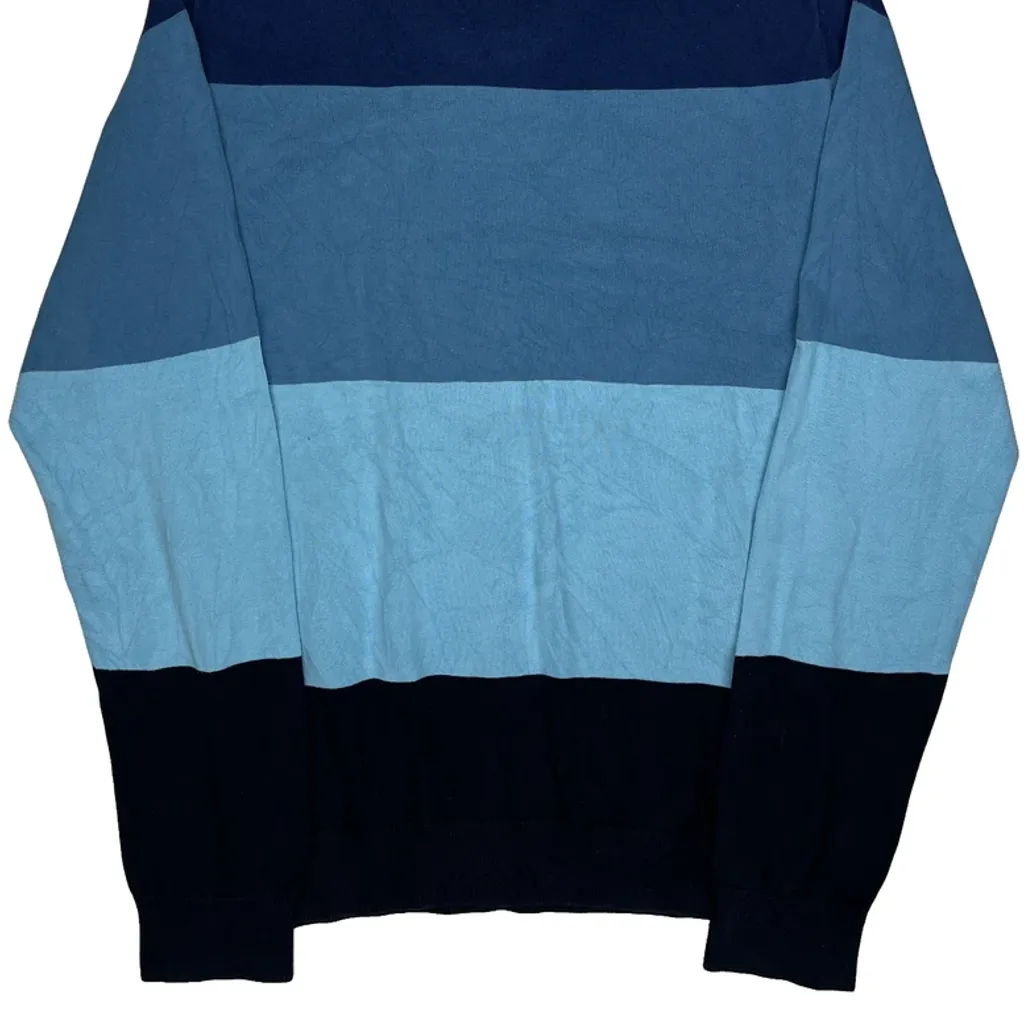 Tommy Hilfiger Striped Jumper - XL Blue Cotton - Image 7