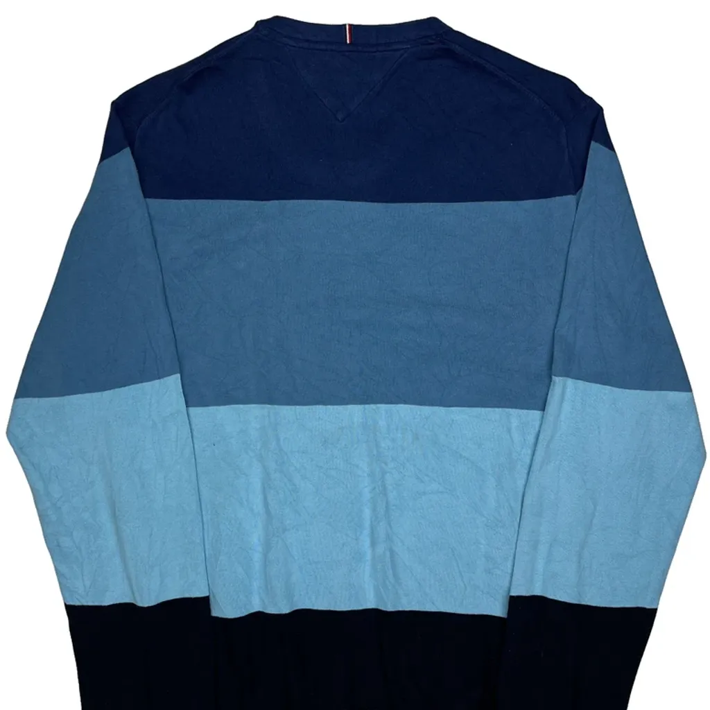 Tommy Hilfiger Striped Jumper - XL Blue Cotton - Image 8