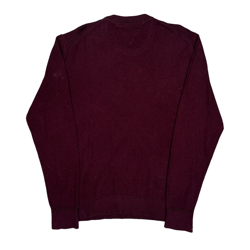 Tommy Hilfiger Jumper - No Size Burgundy Cashmere - Image 2