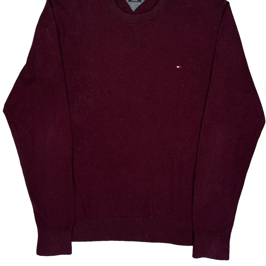 Tommy Hilfiger Jumper - No Size Burgundy Cashmere - Image 7