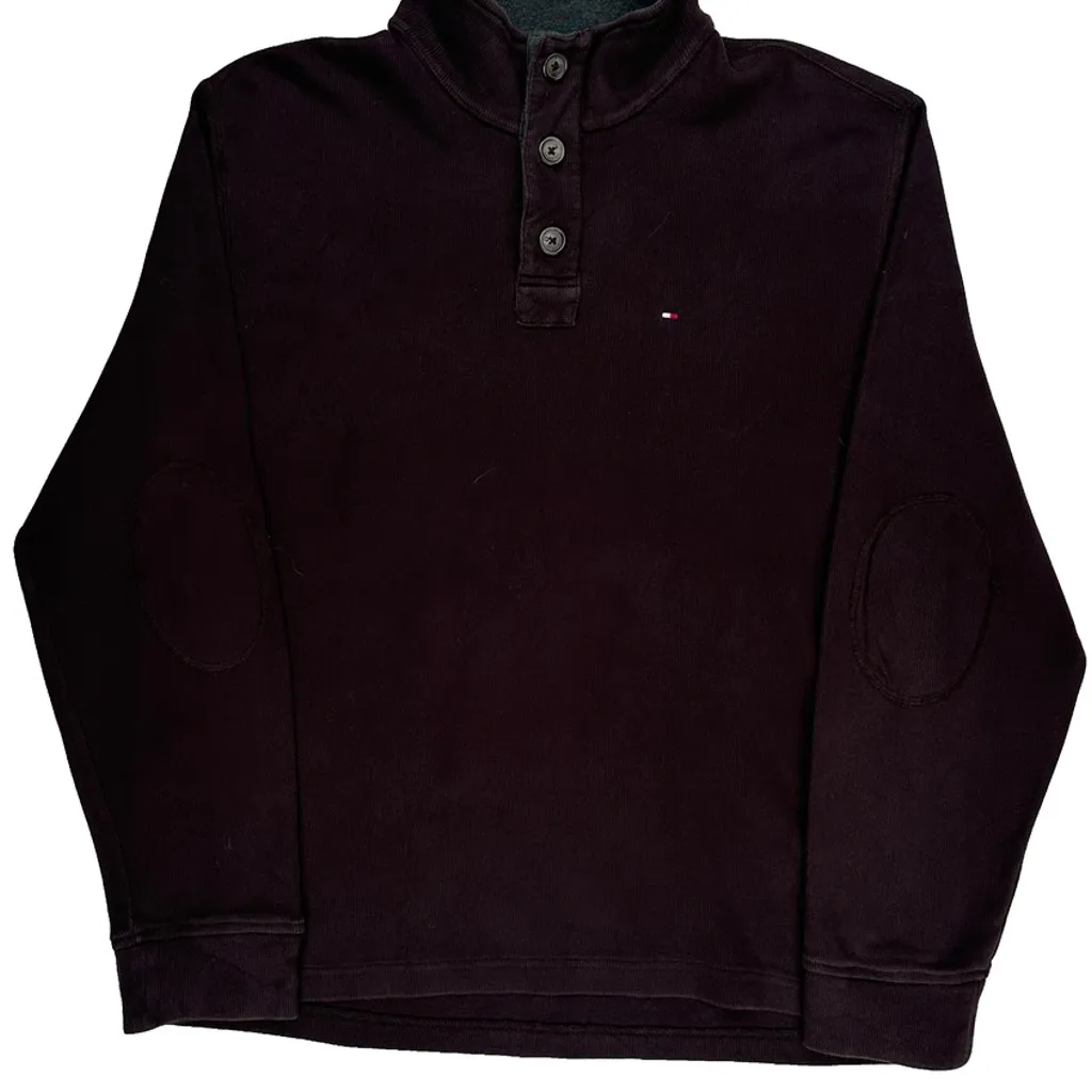 Tommy Hilfiger Jumper - XL Burgundy Cotton - Image 4