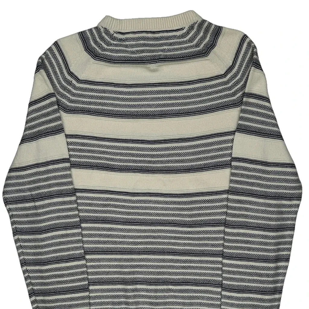 Tommy Hilfiger Striped Jumper - Medium Cream Cotton - Image 6