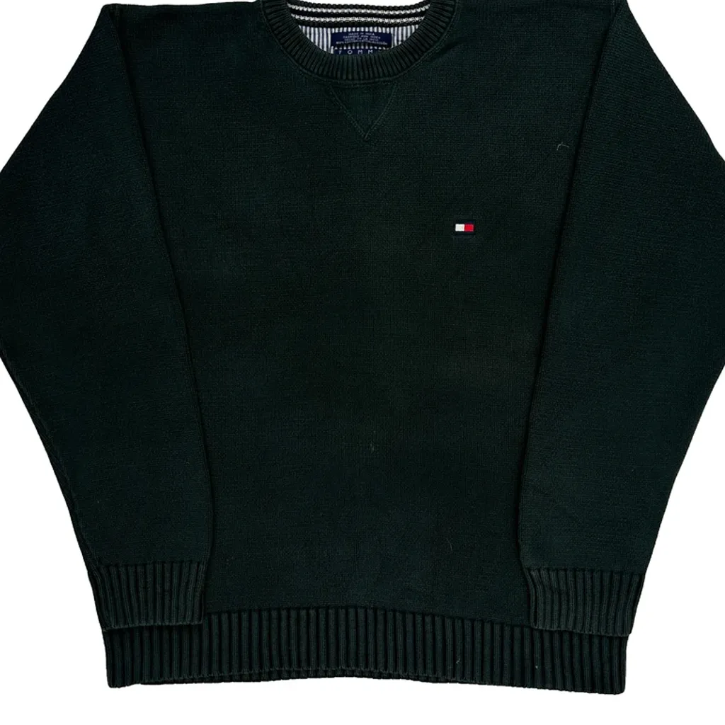Tommy Hilfiger Jumper - Large Green Cotton - Image 5