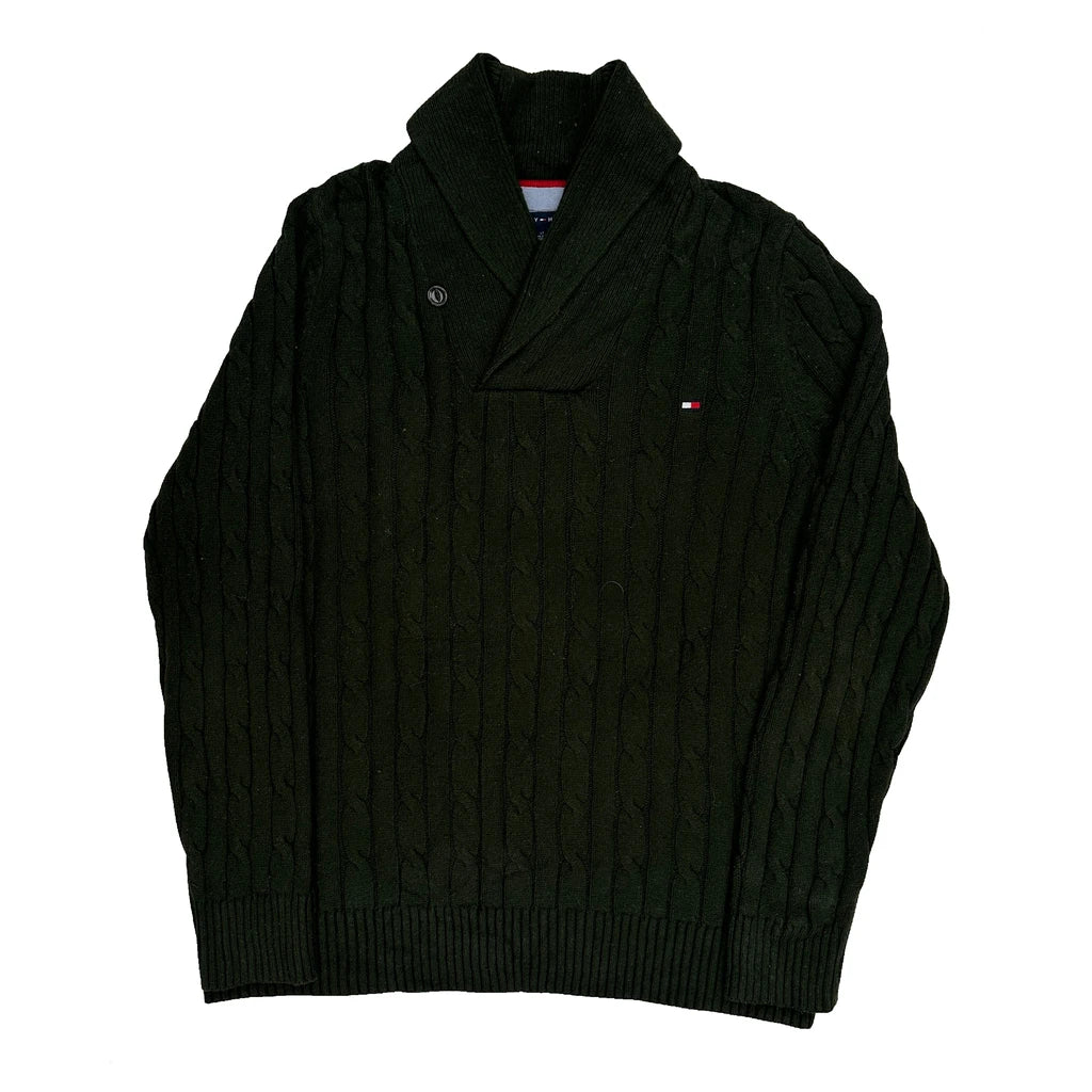 Tommy Hilfiger Tall Jumper - Large Green Cotton