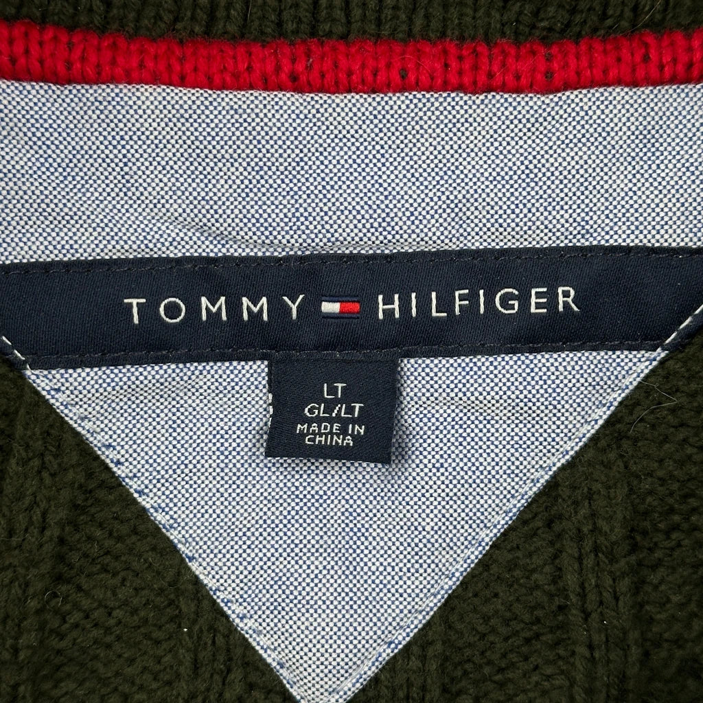 Tommy Hilfiger Tall Jumper - Large Green Cotton - Image 3