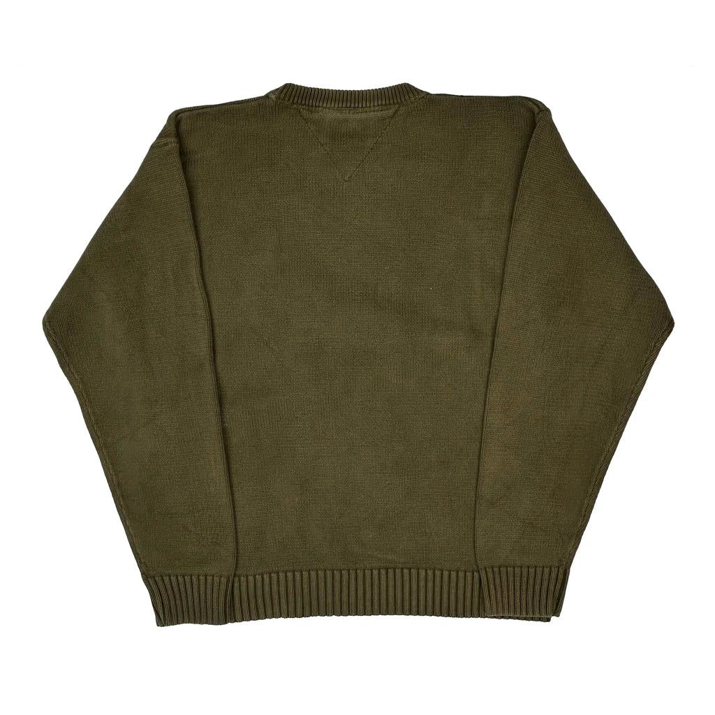 Tommy Hilfiger Jumper - Large Green Cotton - Image 2