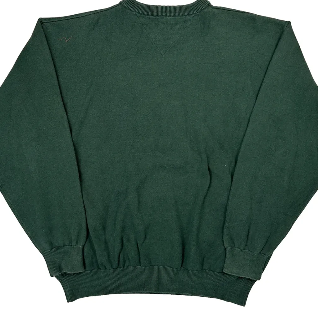 Tommy Hilfiger Jumper - XL Green Cotton - Image 7