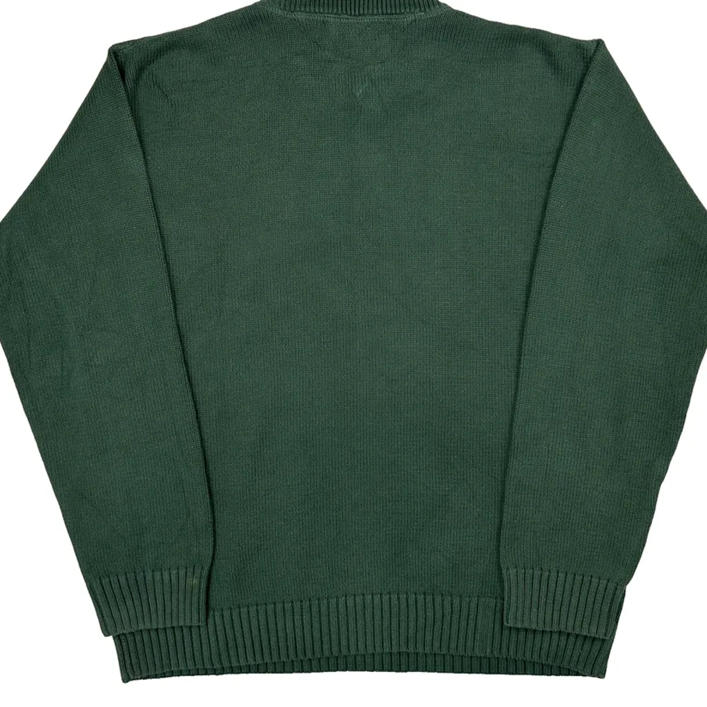 Tommy Hilfiger Jumper - XL Green Cotton - Image 7