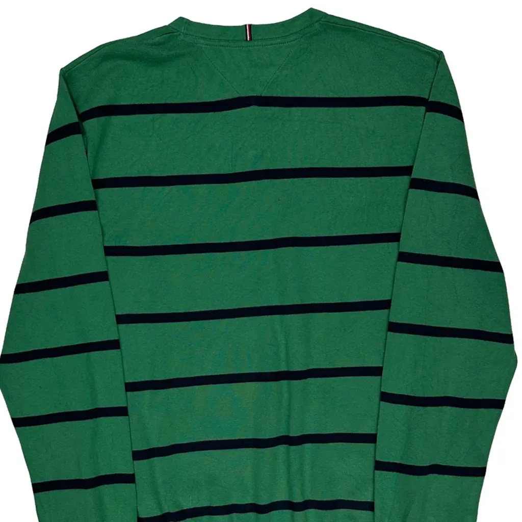 Tommy Hilfiger Striped Jumper - XL Green Cotton - Image 6