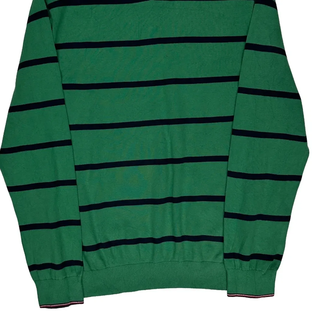 Tommy Hilfiger Striped Jumper - XL Green Cotton - Image 7