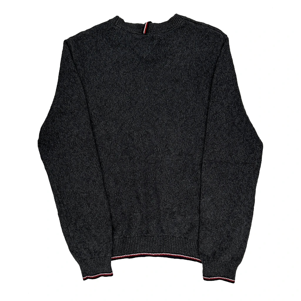 Tommy Hilfiger Jumper - Large Grey Cotton - Image 2
