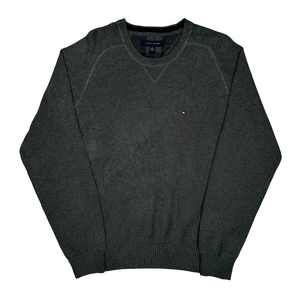 Tommy Hilfiger Jumper - XL Grey Cotton