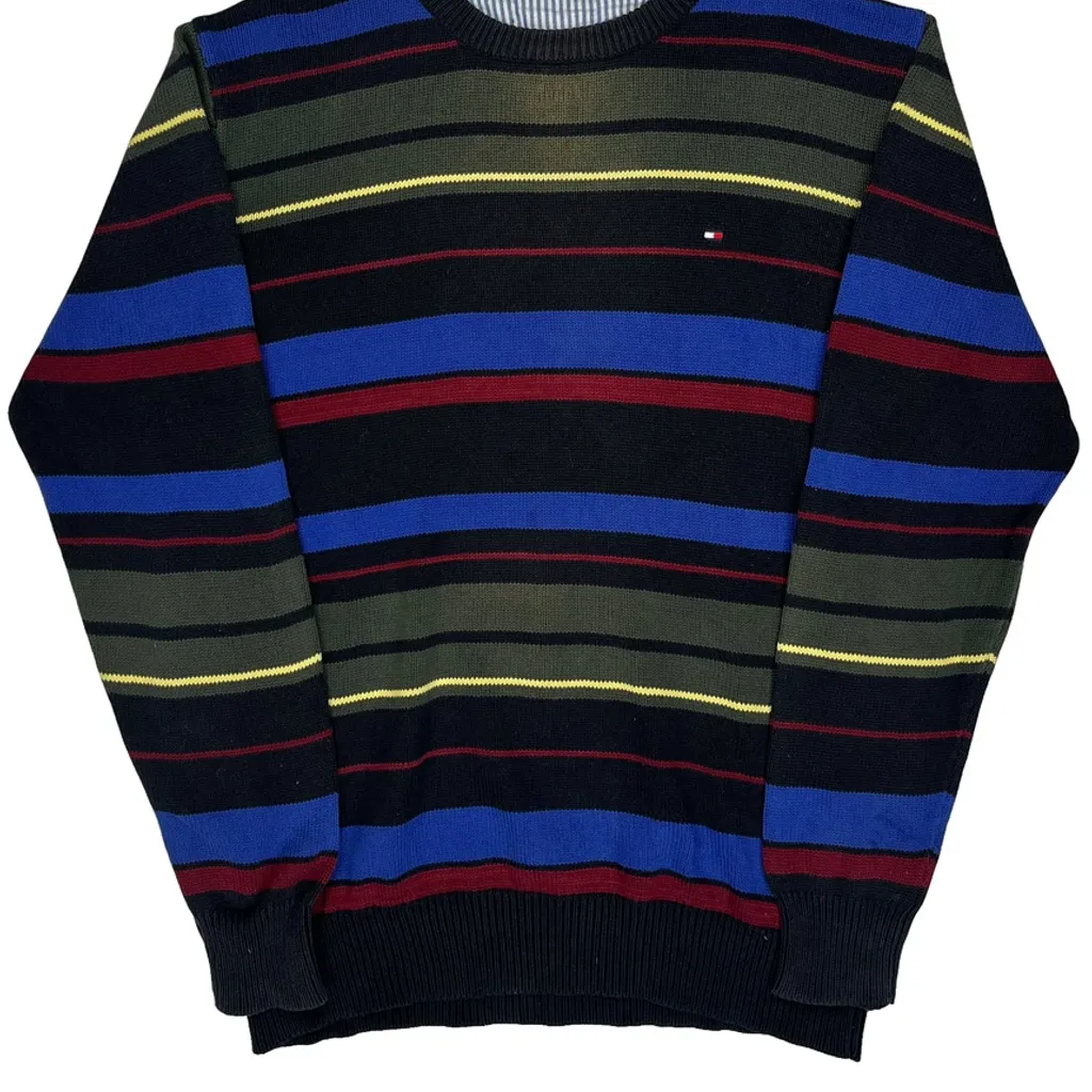 Tommy Hilfiger Striped Jumper - Large Multicoloured Cotton - Image 7