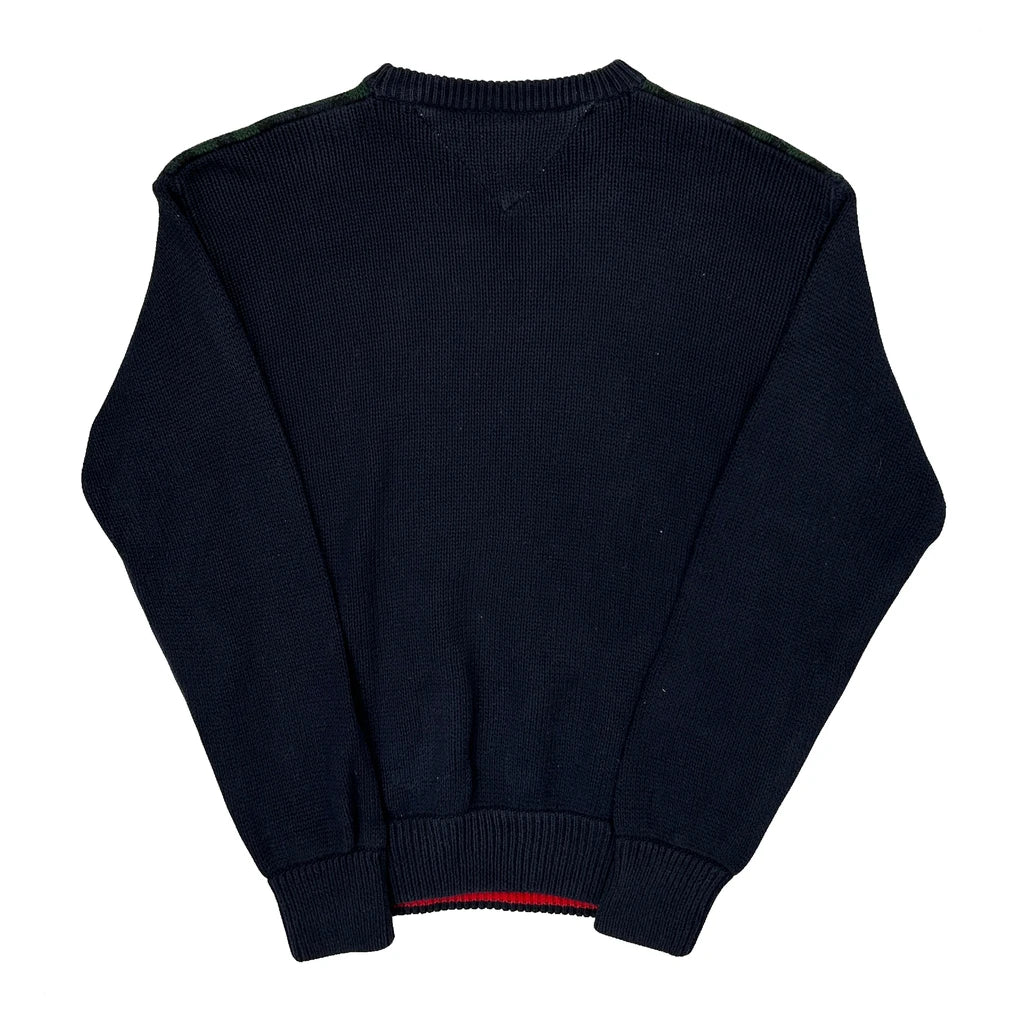 Tommy Hilfiger Checked Jumper - Large Navy Cotton - Image 2