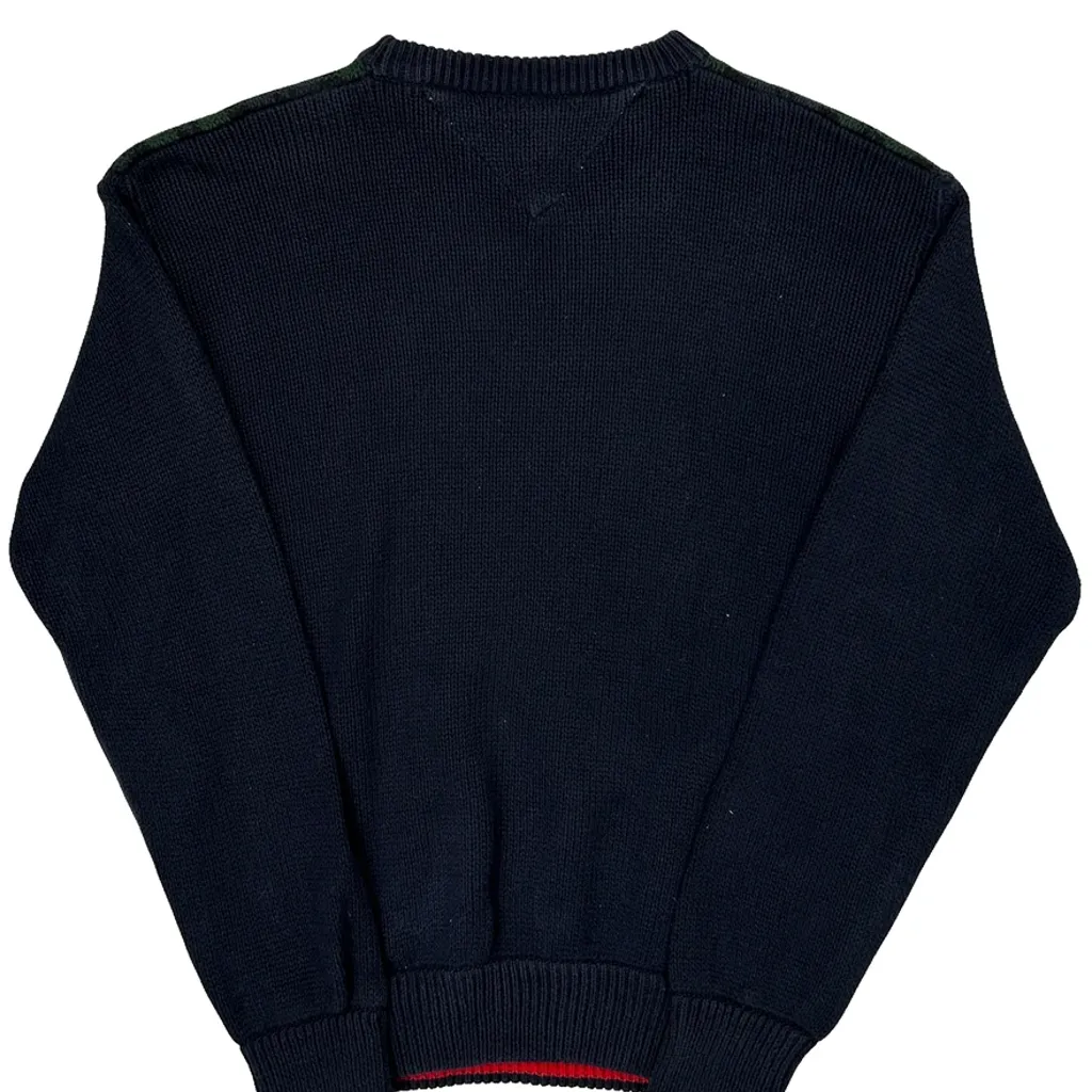 Tommy Hilfiger Checked Jumper - Large Navy Cotton - Image 7
