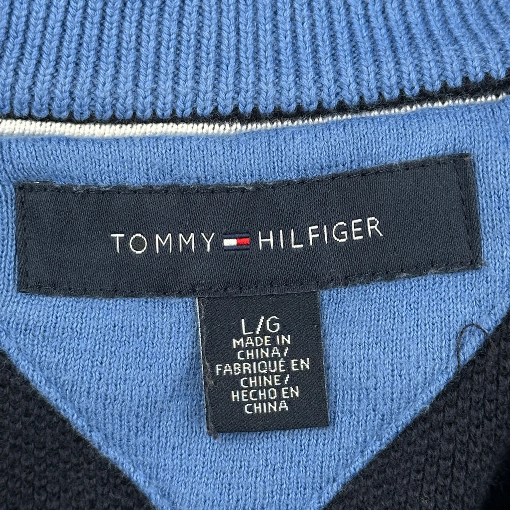 Tommy Hilfiger Jumper - Large Navy Cotton - Image 3
