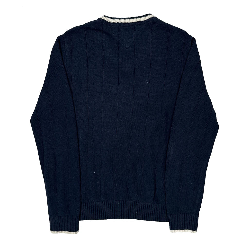 Tommy Hilfiger Jumper - Large Navy Cotton - Image 2