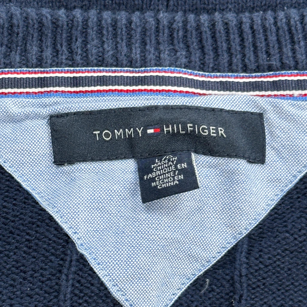 Tommy Hilfiger Jumper - Large Navy Cotton - Image 3