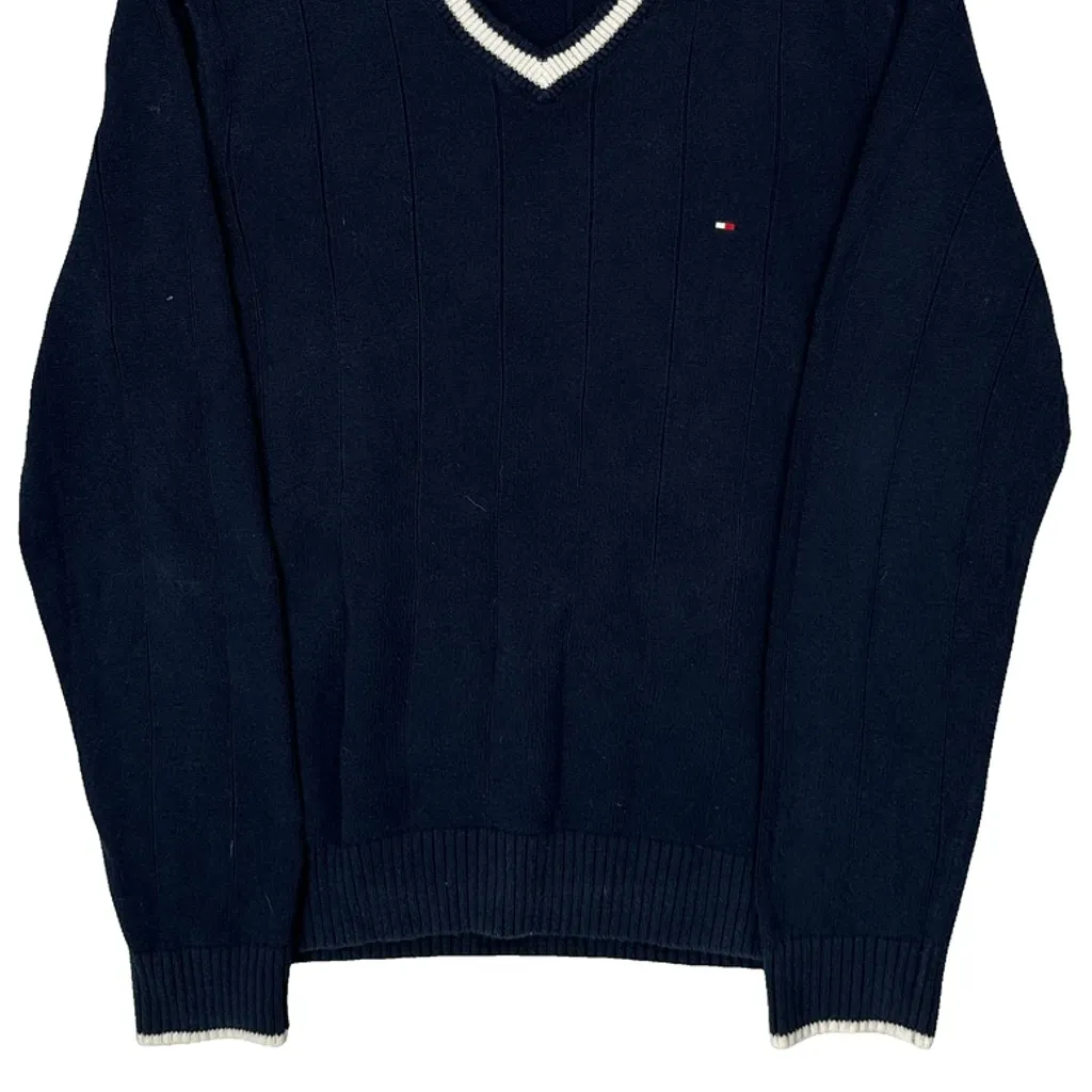 Tommy Hilfiger Jumper - Large Navy Cotton - Image 4
