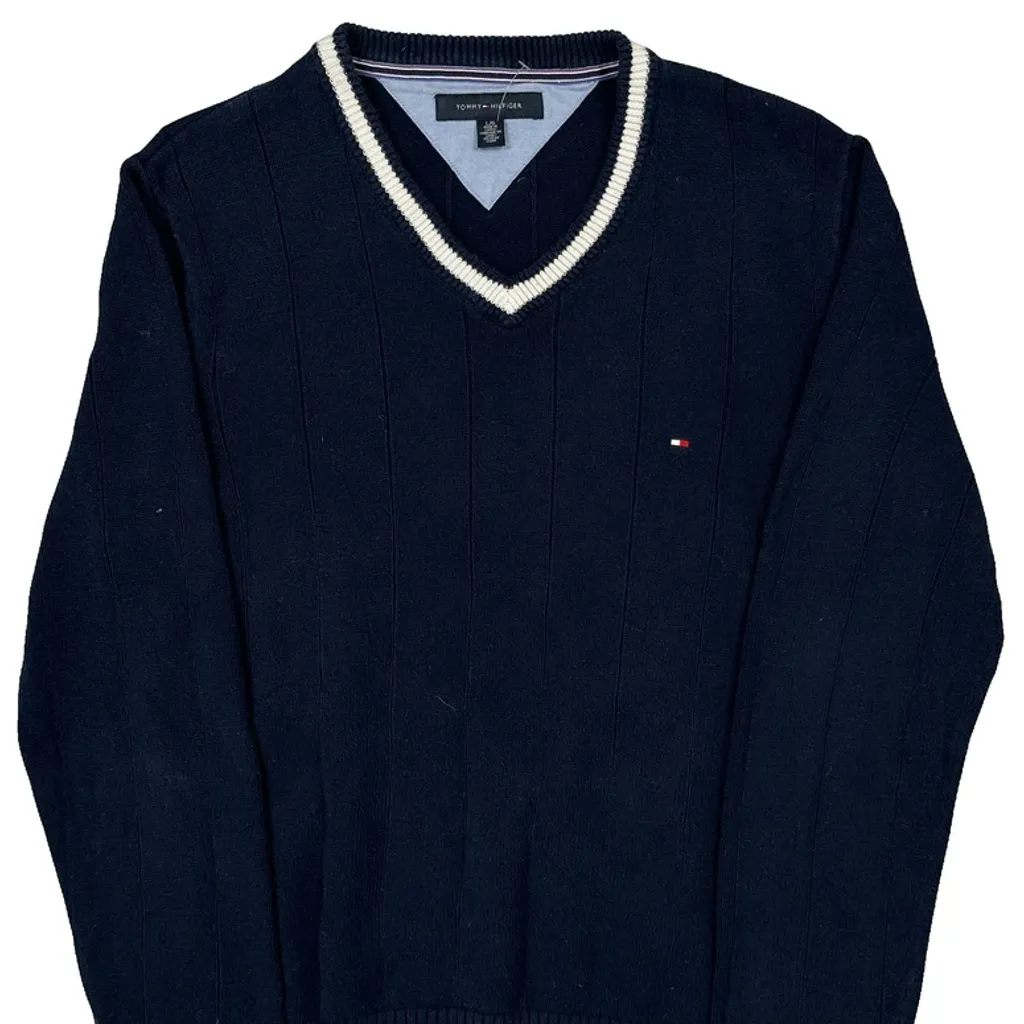 Tommy Hilfiger Jumper - Large Navy Cotton - Image 5