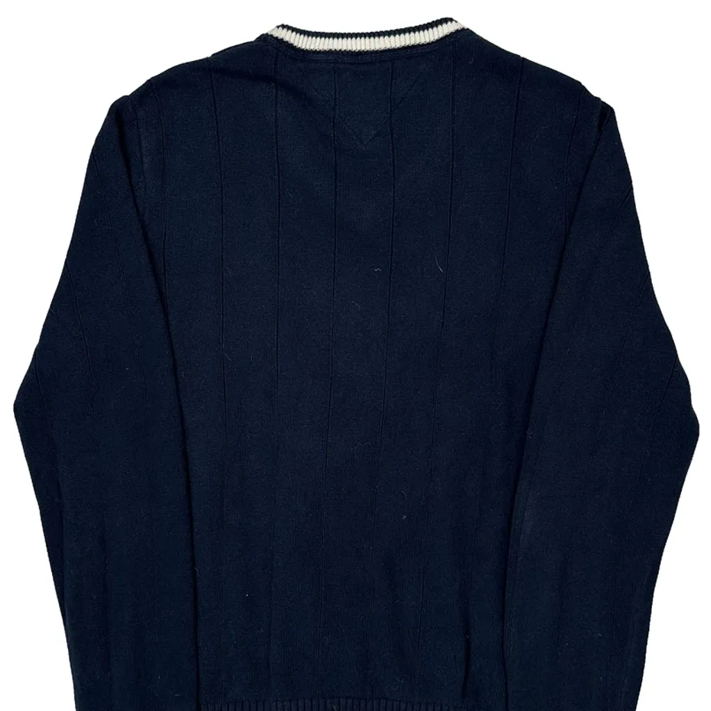 Tommy Hilfiger Jumper - Large Navy Cotton - Image 6