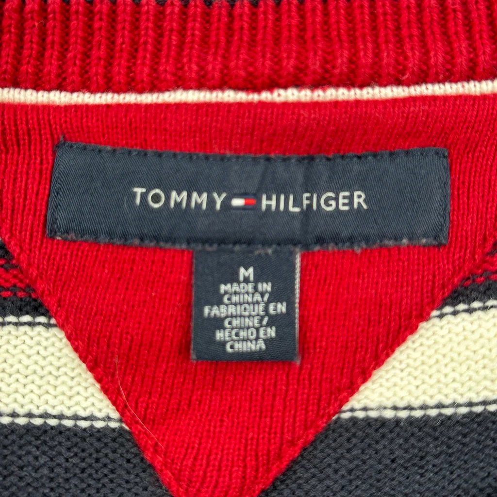 Tommy Hilfiger Striped Jumper - Medium Navy Cotton - Image 3