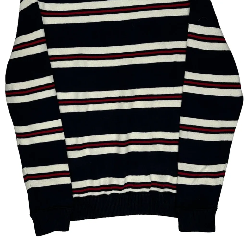 Tommy Hilfiger Striped Jumper - Medium Navy Cotton - Image 7
