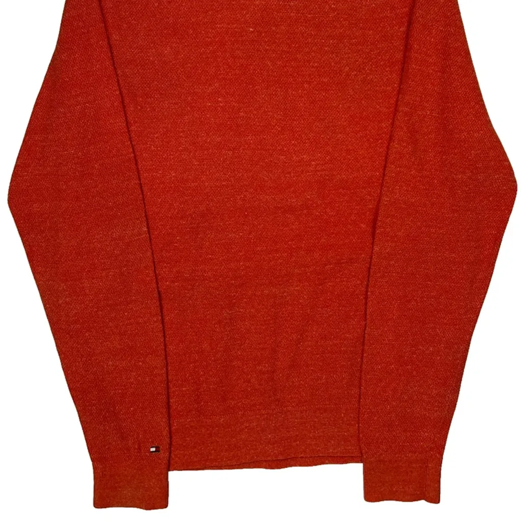 Tommy Hilfiger Jumper - Large Orange Wool Blend - Image 7