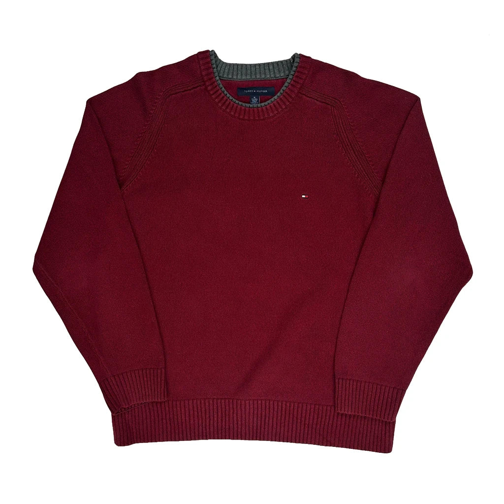 Tommy Hilfiger Jumper - XL Red Cotton