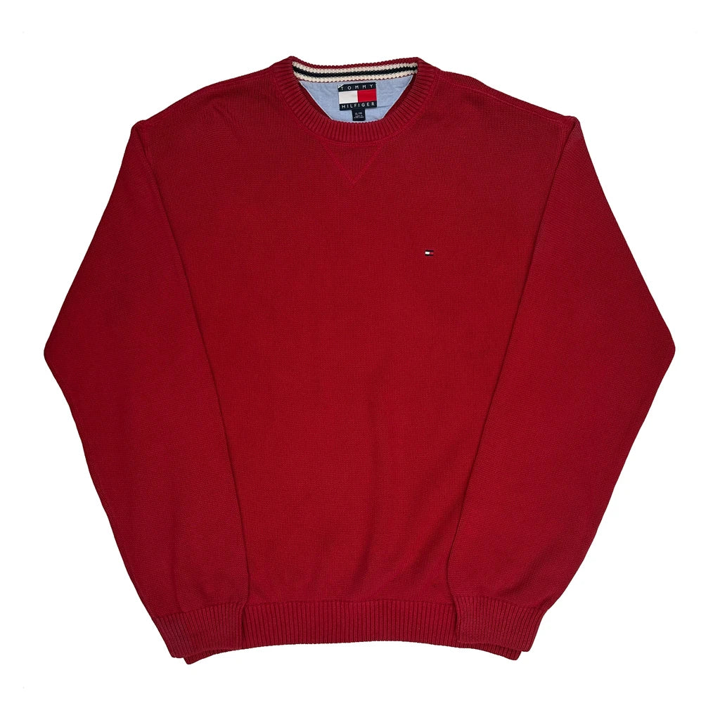 Tommy Hilfiger Jumper - XL Red Cotton