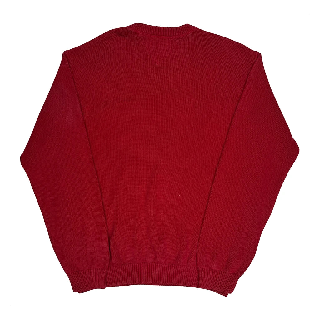 Tommy Hilfiger Jumper - XL Red Cotton - Image 2