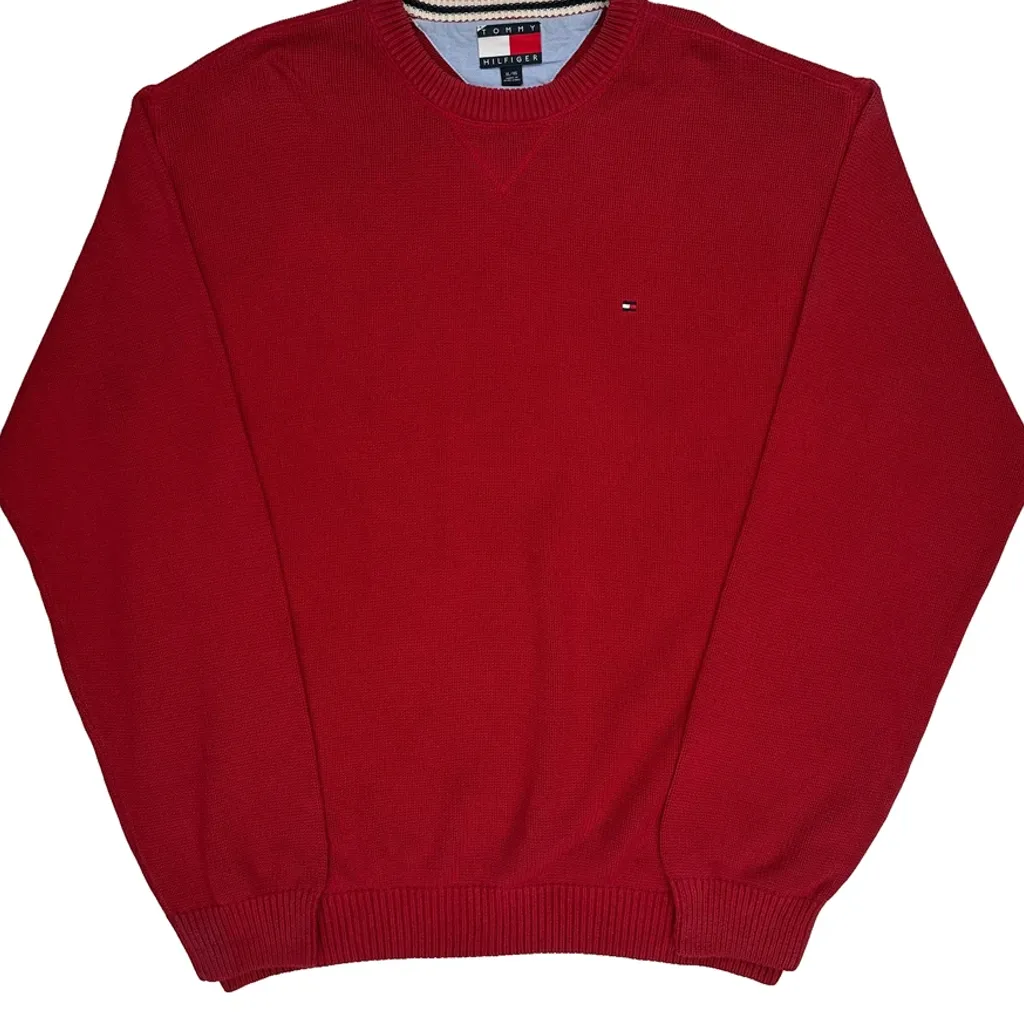 Tommy Hilfiger Jumper - XL Red Cotton - Image 5