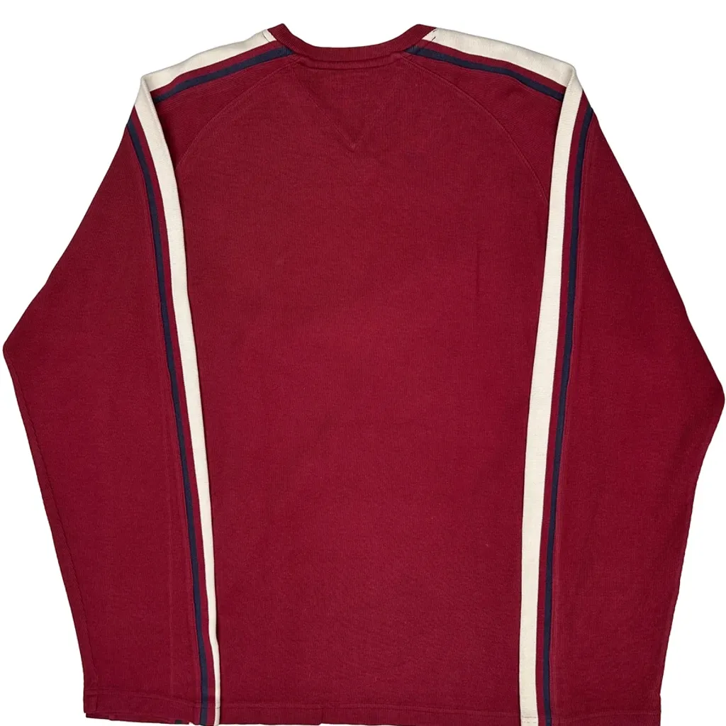 Tommy Hilfiger Striped Jumper - XL Red Cotton - Image 7