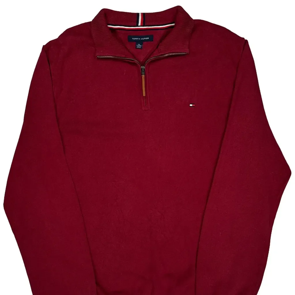 Tommy Hilfiger Jumper - 2XL Red Cotton - Image 4