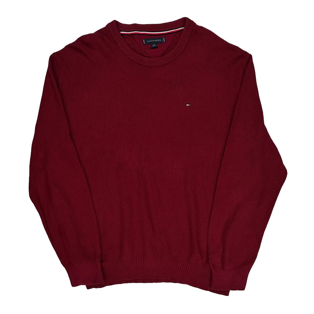 Tommy Hilfiger Jumper - 2XL Red Cotton