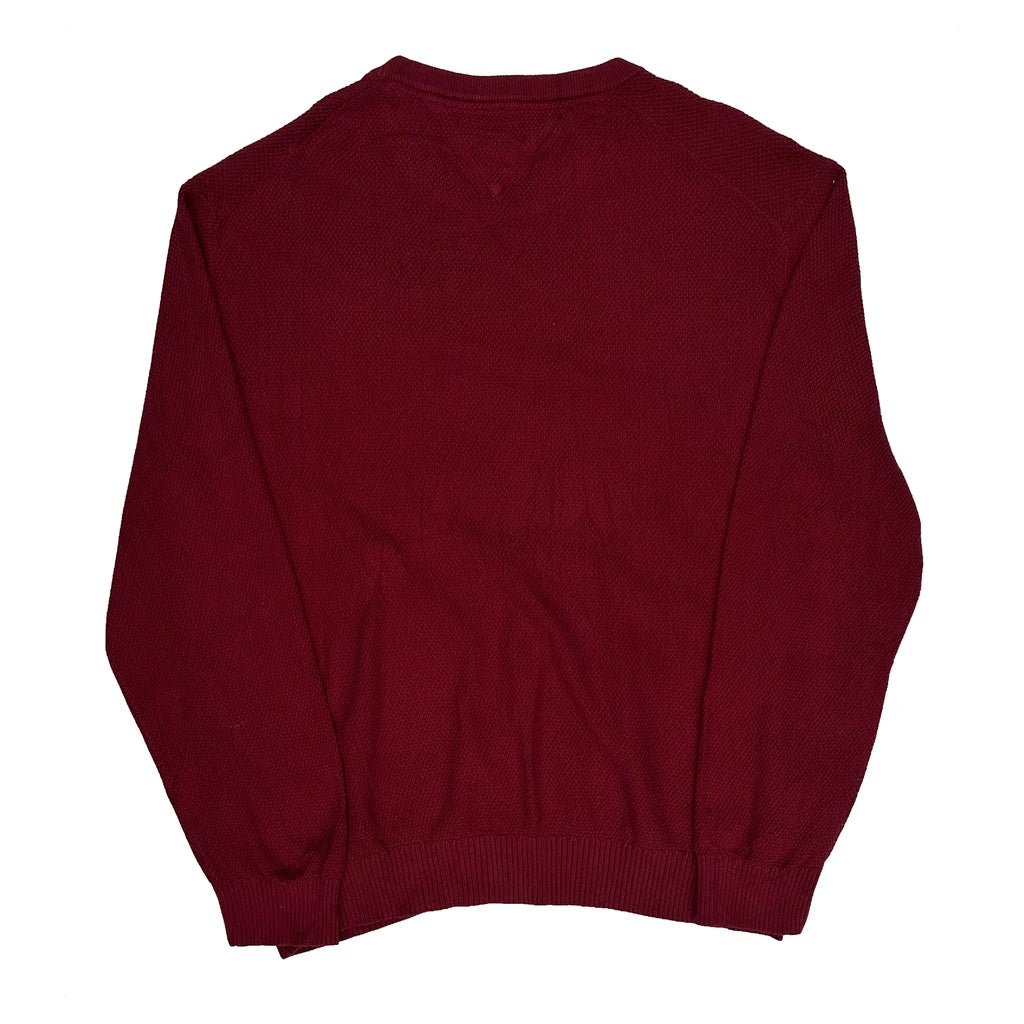 Tommy Hilfiger Jumper - 2XL Red Cotton - Image 2