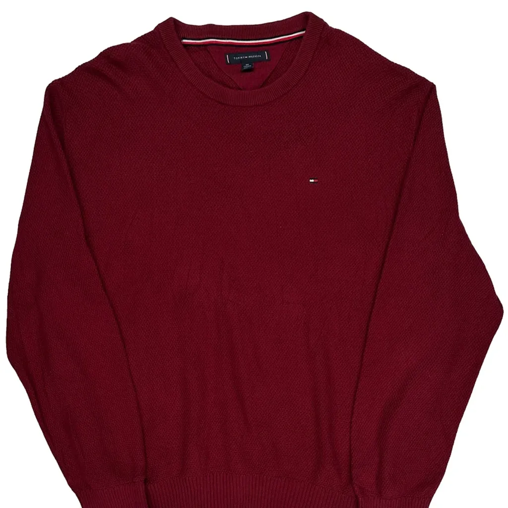 Tommy Hilfiger Jumper - 2XL Red Cotton - Image 4