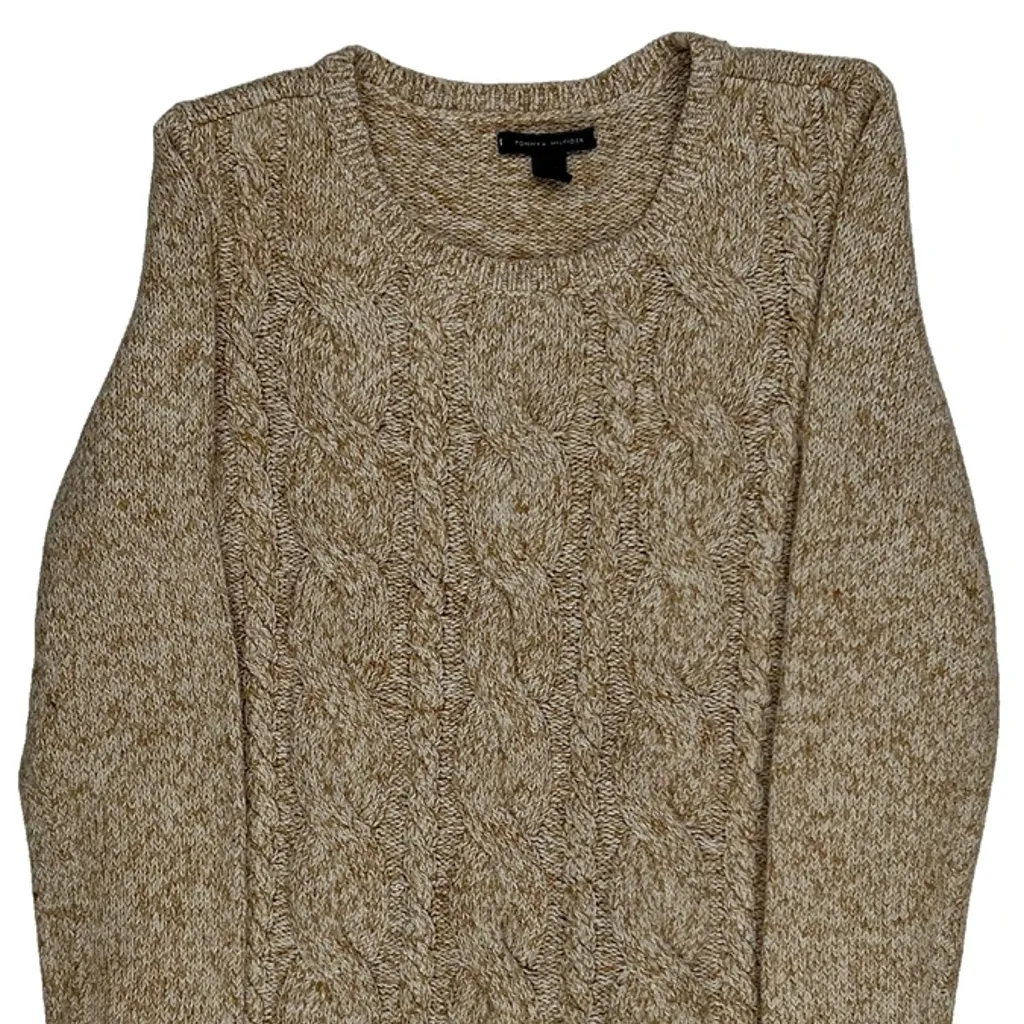 Tommy Hilfiger Jumper - Medium Beige Cotton Blend - Image 5