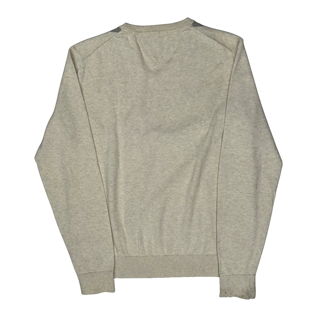 Tommy Hilfiger Argyle Jumper - Medium Beige Cotton - Image 2