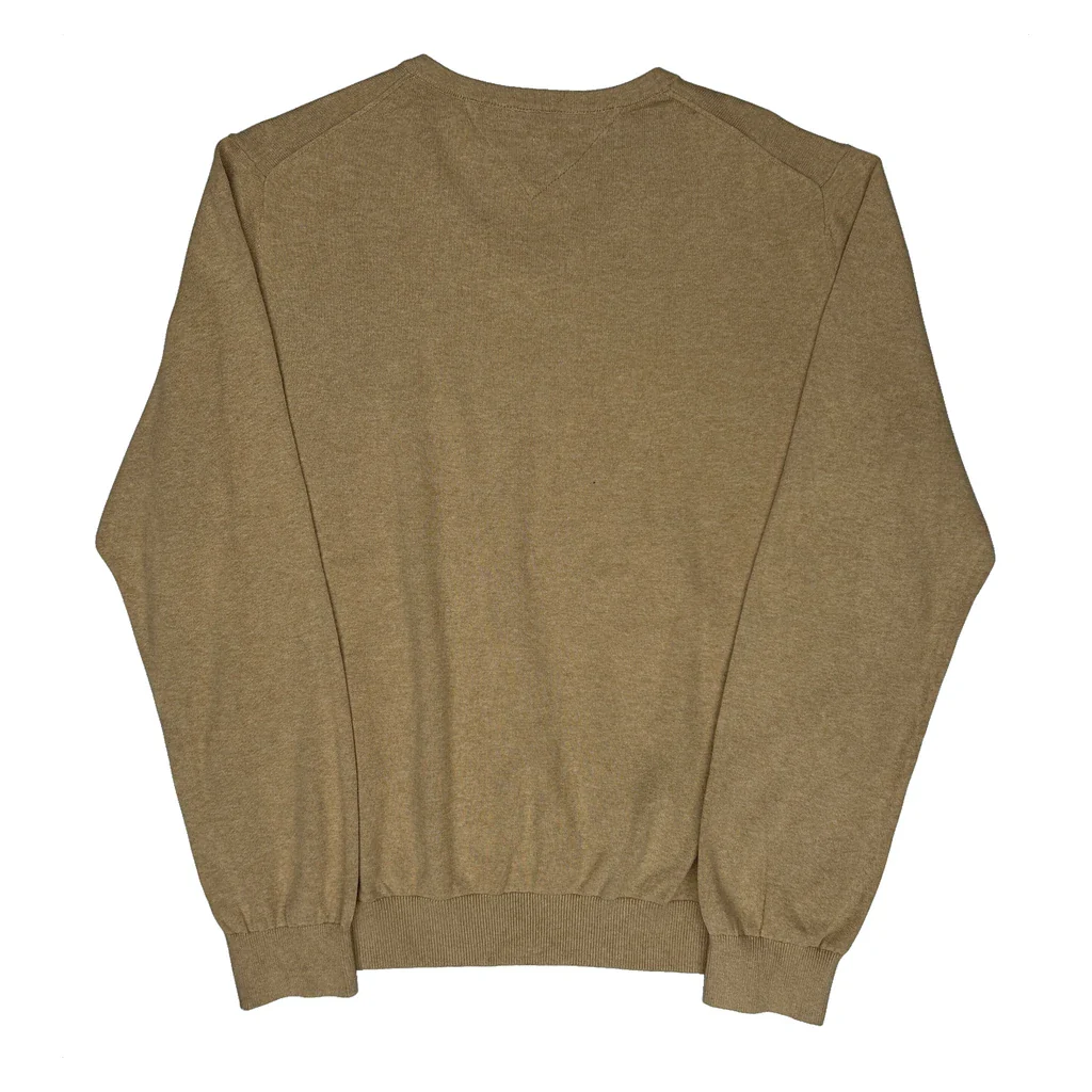 Tommy Hilfiger Jumper - XL Beige Cotton - Image 2