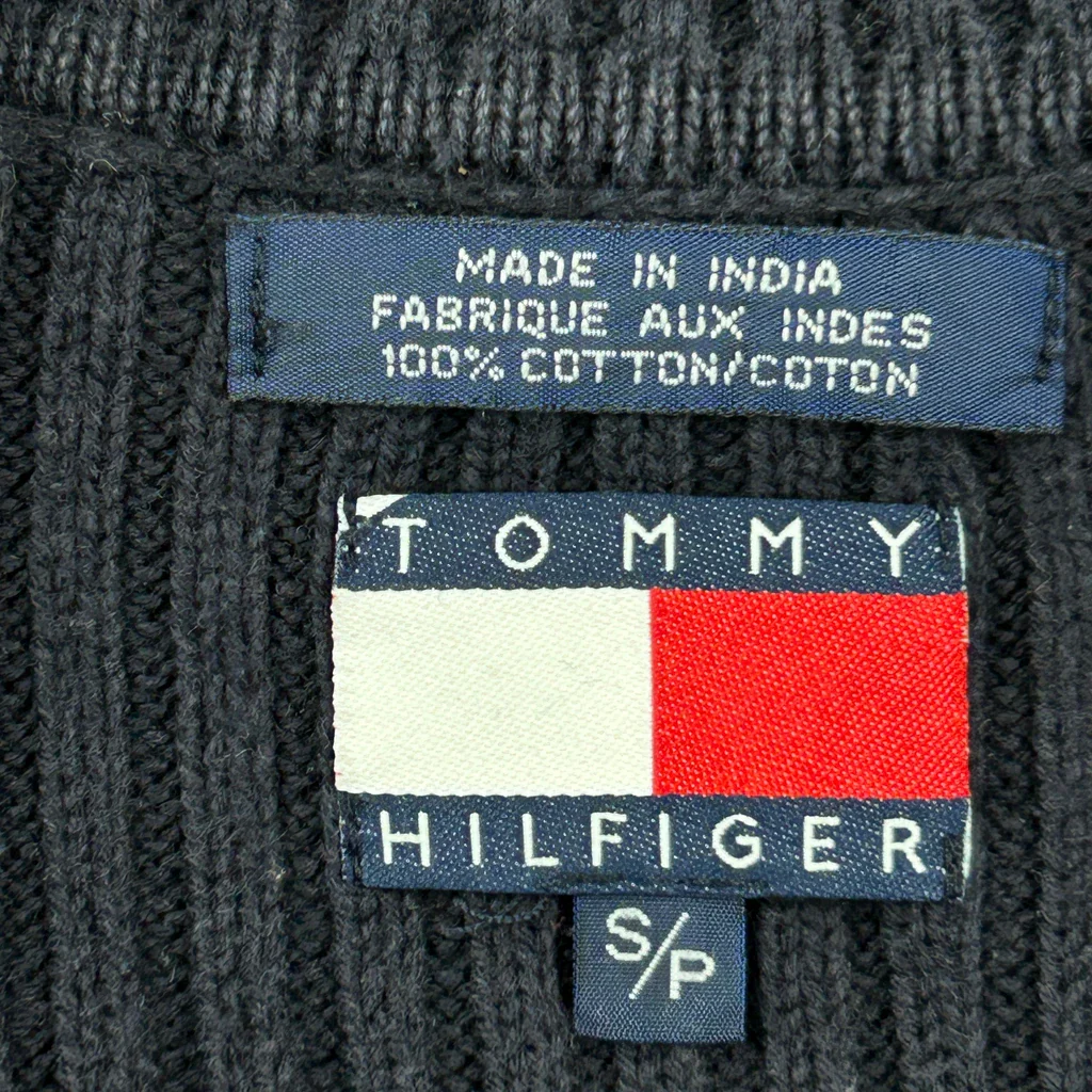 Tommy Hilfiger Jumper - Small Black Cotton - Image 3